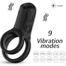 ARMONY - VIBRADOR DE ANEL DUPLO PRETO - Sexshoptuga  Sexshoptuga 