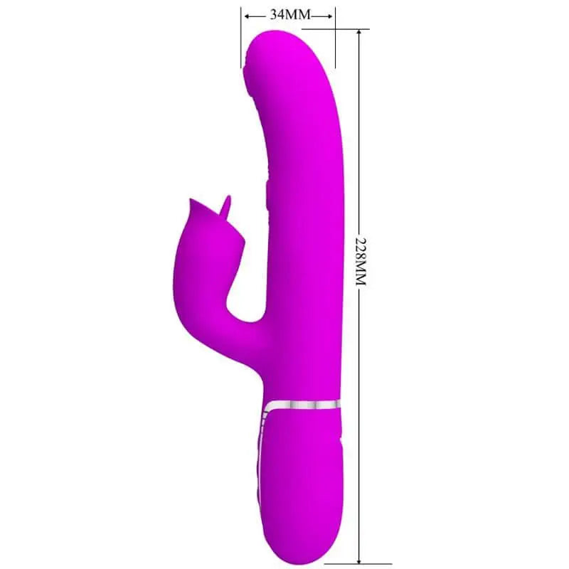 BONITO AMOR - VIBRADOR DE COELHO COM LAMBEDURA FÚCSIA - Sexshoptuga 