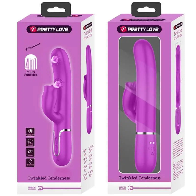 BONITO AMOR - VIBRADOR DE COELHO COM LAMBEDURA FÚCSIA - Sexshoptuga 