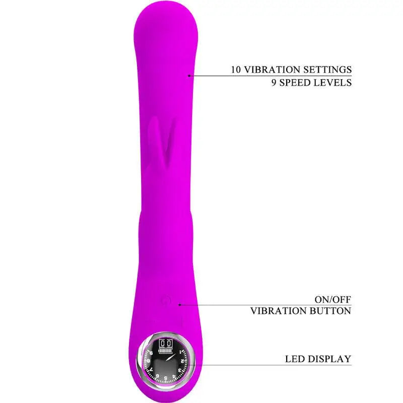 PRETTY LOVE - VIBRADOR DE COELHO LAMAR E PONTO G VIOLETA - Sexshoptuga 