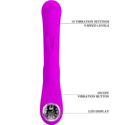 PRETTY LOVE - VIBRADOR DE COELHO LAMAR E PONTO G VIOLETA - Sexshoptuga 