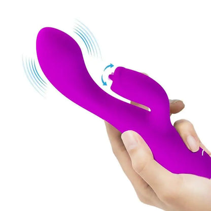 PRETTY LOVE - VIBRADOR DE COELHO RECARREGVEL GLORIA - ROXO IMPERMEVEL - Sexshoptuga 