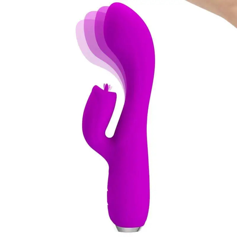 PRETTY LOVE - VIBRADOR DE COELHO RECARREGVEL GLORIA - ROXO IMPERMEVEL - Sexshoptuga 