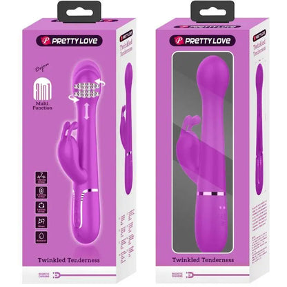 PRETTY LOVE - VIBRADOR DEJON COELHO 3 EM 1 MULTIFUNO VIOLETA - Sexshoptuga 