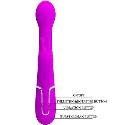 PRETTY LOVE - VIBRADOR DEJON COELHO 3 EM 1 MULTIFUNO VIOLETA - Sexshoptuga 