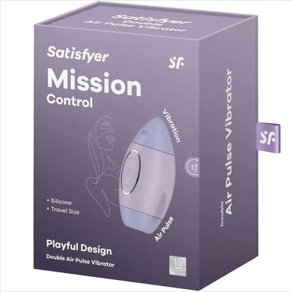 SATISFYER - VIBRADOR DE IMPULSO DUPLO PEQUENO LILAC MISSION CONTROL - Sexshoptuga 