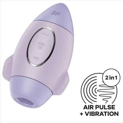 SATISFYER - VIBRADOR DE IMPULSO DUPLO PEQUENO LILAC MISSION CONTROL - Sexshoptuga 