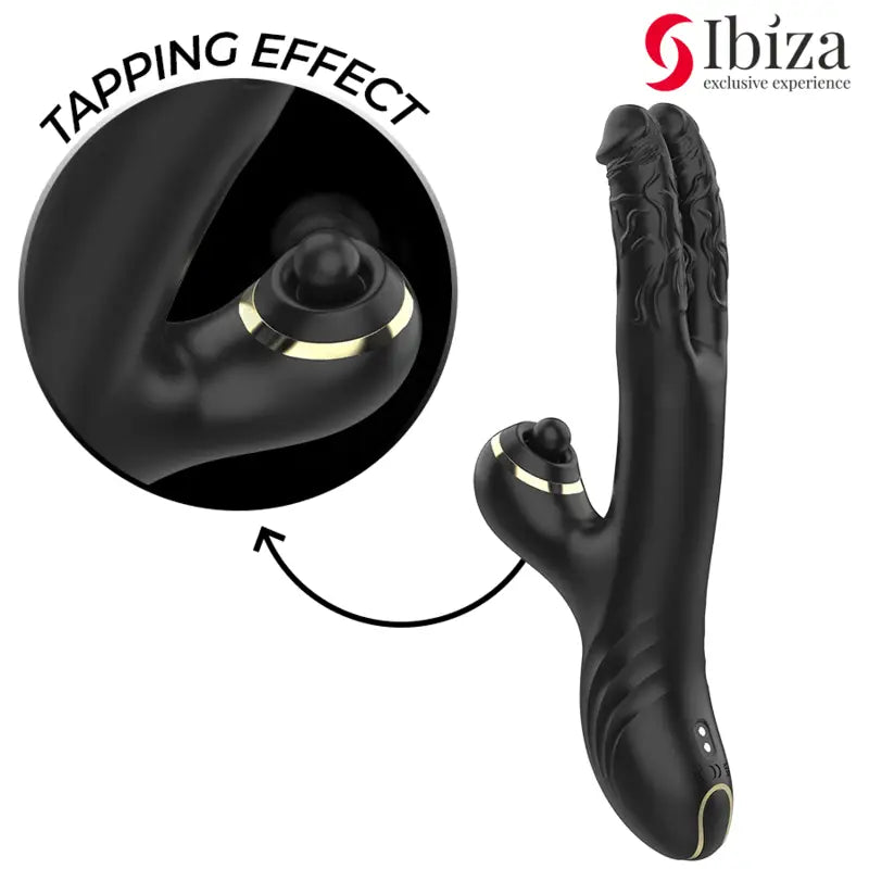 IBIZA - VIBRADOR DUPLO TWO DRAGONS PRETO - Sexshoptuga 