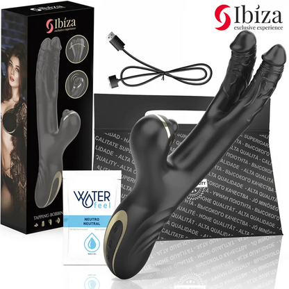 IBIZA - VIBRADOR DUPLO TWO DRAGONS PRETO - Sexshoptuga 