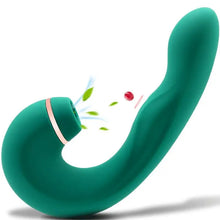 ARMONY - VIBRADOR E SUCKER FLEXÍVEL VERDE - Sexshoptuga  Sexshoptuga 