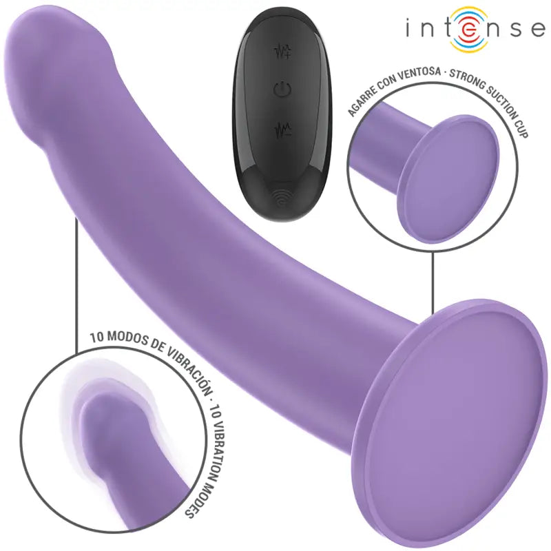 Vibrador Eddie Roxo com Controle Remoto e 10 Vibrações