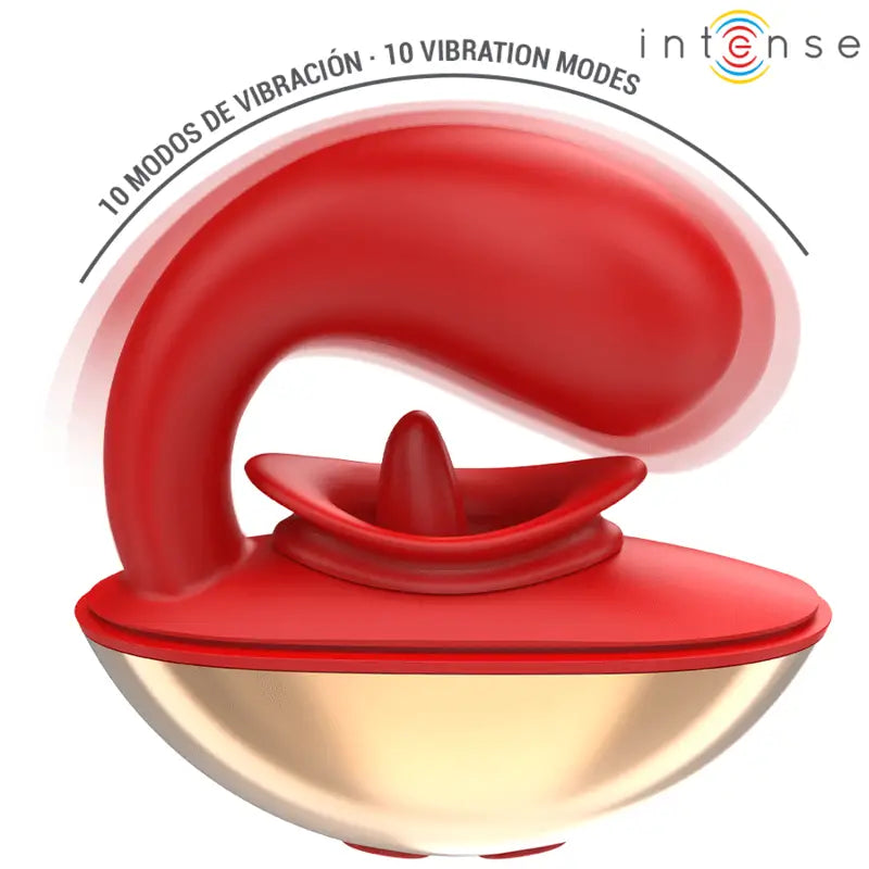 Vibrador Estimulador Mariah Formato U com 10 Vibrações Vermelho