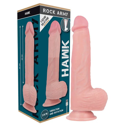 ROCKARMY - ARNÊS + ROTADOR E VIBRADOR HAWK 22 CM -O- 4.6 CM - Sexshoptuga 