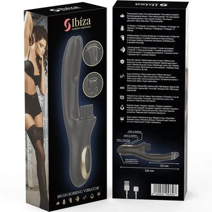 IBIZA - ESCOVAÇÃO DE CLITÓRIS MULTICÉLULAS DE ALTA TECNOLOGIA RABITT E VIBRADOR DE ONDA DUPLA - Sexshoptuga 