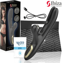 IBIZA - DUPLO VIBRADOR DE FIXAÇÃO PRETO - Sexshoptuga  Sexshoptuga 