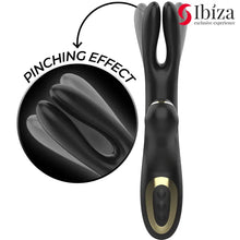 IBIZA - DUPLO VIBRADOR DE FIXAÇÃO PRETO - Sexshoptuga  Sexshoptuga 