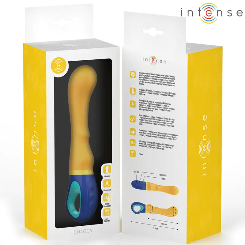 Vibrador Intenso Shaggy Amarelo G-Spot com Estimulação Precisa