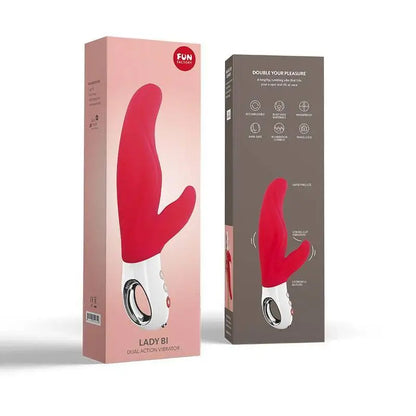 FUN FACTORY - VIBRADOR LADY BI DUAL ÍNDIA VERMELHO - Sexshoptuga 