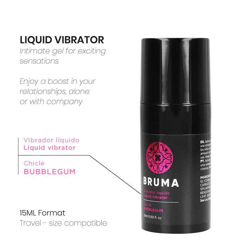 BRUMA - VIBRADOR LÍQUIDO ULTRA DESLIZANTE BUBBLEGUM 15 ML - Sexshoptuga 