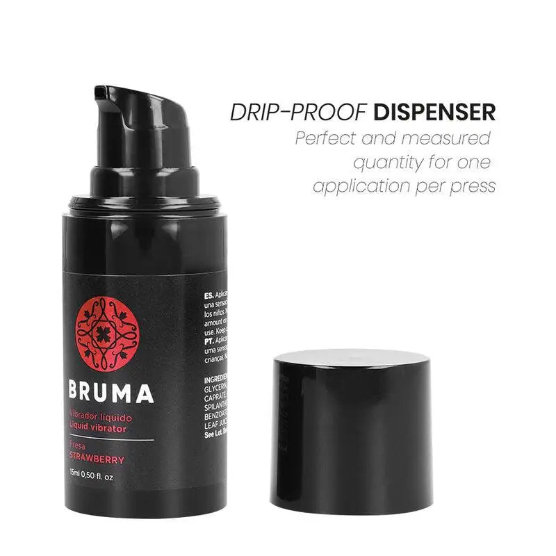 BRUMA - VIBRADOR LÍQUIDO ULTRA DESLIZANTE MORANGO 15 ML - Sexshoptuga 