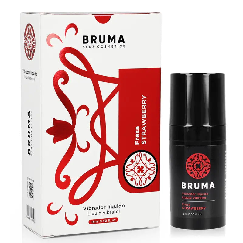 BRUMA - VIBRADOR LÍQUIDO ULTRA DESLIZANTE MORANGO 15 ML - Sexshoptuga 