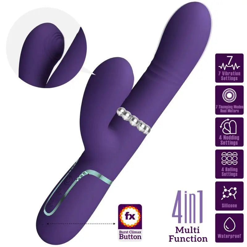 PRETTY LOVE - VIBRADOR MULTIFUNÇÃO G-SPOT ROXO - Sexshoptuga 