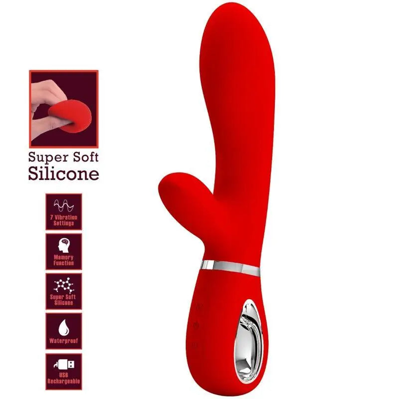 PRETTY LOVE - VIBRADOR MULTIFUNO G-SPOT THOMAS VERMELHO - Sexshoptuga 