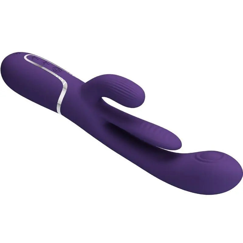 PRETTY LOVE - SHANIA TRIPLE RABBIT VIBRADOR MULTIFUNCIONAL ROXO - Sexshoptuga 