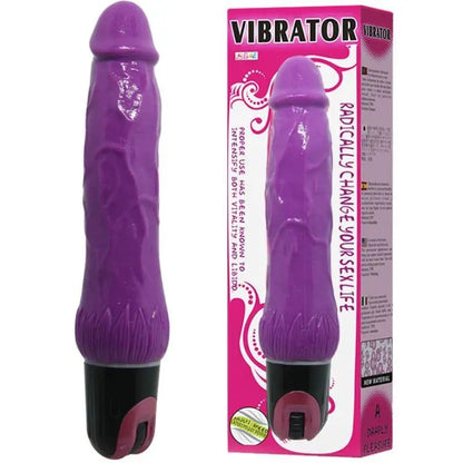 BAILE - VIBRADOR MULTIVELOCIDADE DAAPLY PLEASURE ROXO - Sexshoptuga 