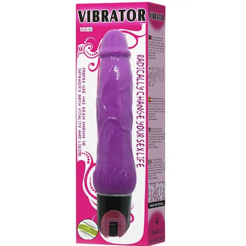 BAILE - VIBRADOR MULTIVELOCIDADE DAAPLY PLEASURE ROXO - Sexshoptuga 