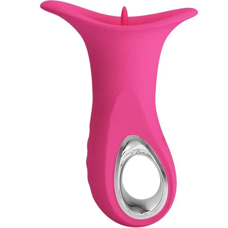 PRETTY LOVE - CLYDE VIBRADOR ORAL LÍNGUA VIBRANTE 12 VIBRAÇÕES ROSA - Sexshoptuga 