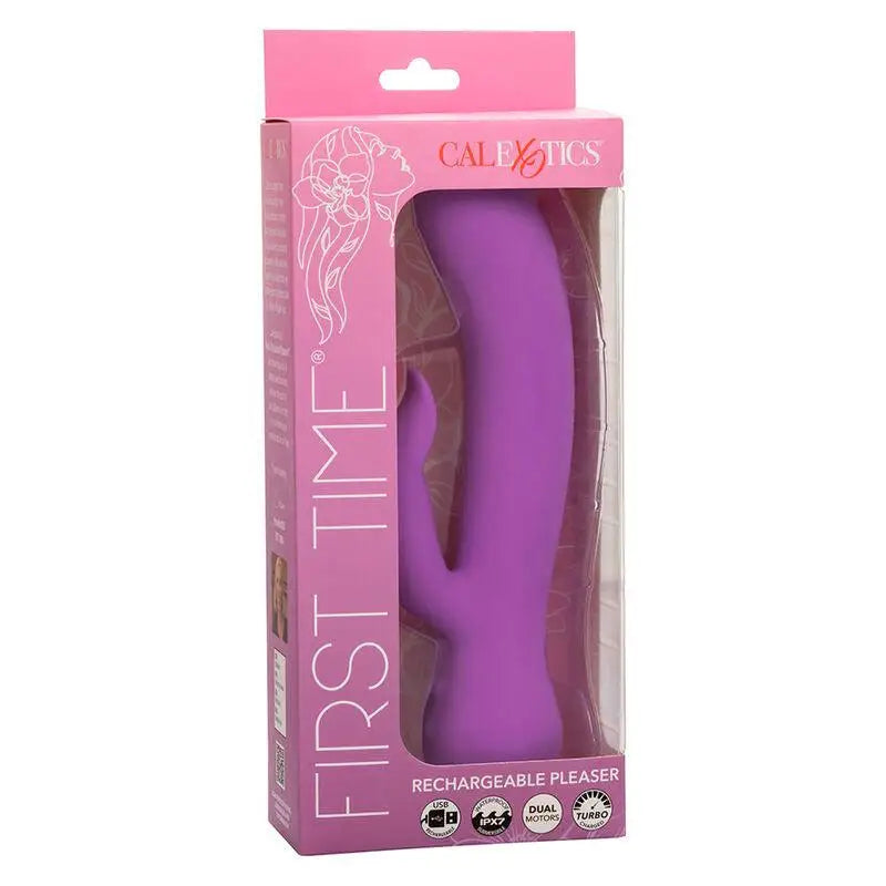 CALEXOTICS - FIRST TIME VIBRADOR PLEASER RECARREGÁVEL ROXO - Sexshoptuga 