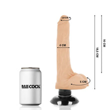 BASECOCK - VIBRADOR REALÍSTICO 2-1 NATURAL 18.5 CM -O- 4 CM - Sexshoptuga  Sexshoptuga 