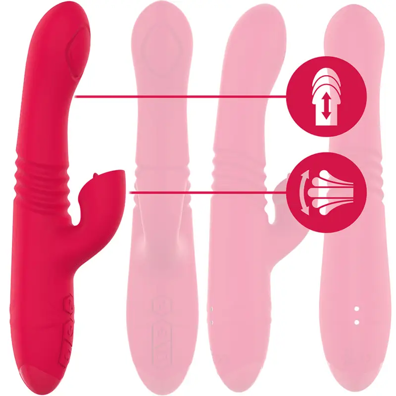 INTENSE - VIBRADOR UP & DOWN RECARREGVEL DUA MULTIFUNO COM LÍNGUA VERMELHA - Sexshoptuga 