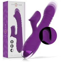 INTENSE - VIBRADOR RECARREGVEL MULTIFUNO IGGY PARA CIMA E PARA BAIXO COM ESTIMULADOR CLITÓRICO ROXO - Sexshoptuga  Sexshoptuga 