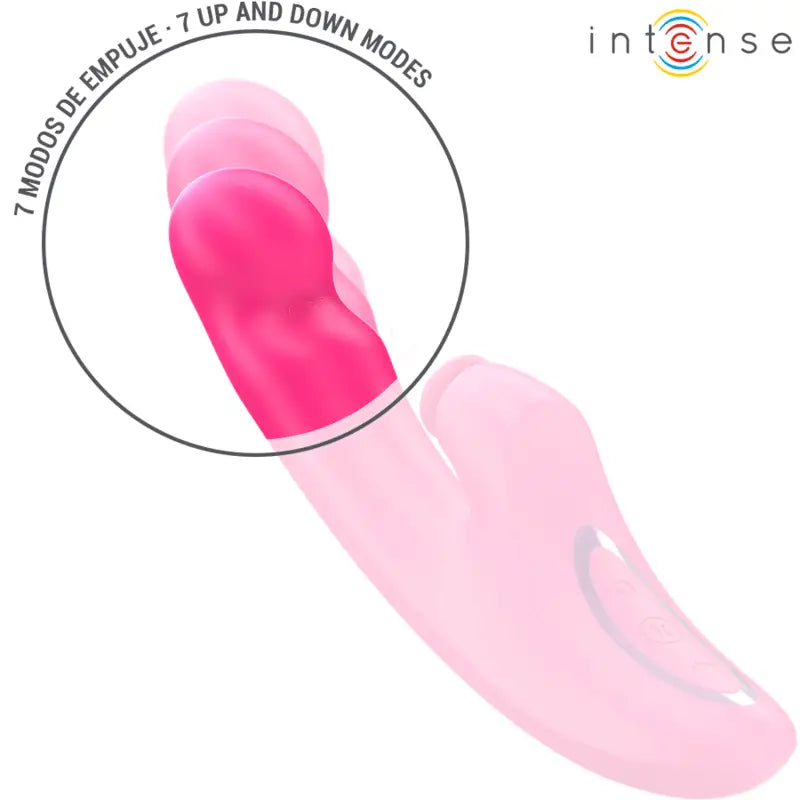 INTENSE - EMI VIBRADOR 13,5 CM MULTIFUNÇÃO 3 EM 1 10 VIBRAÇÕES ROSA - Sexshoptuga 