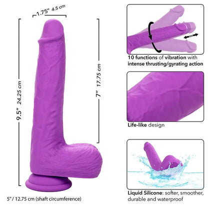 CALEXOTICS - STUDS VIBRADOR ROTATIVO E RECARREGÁVEL 10 VIBRAÇÕES ROXO - Sexshoptuga 