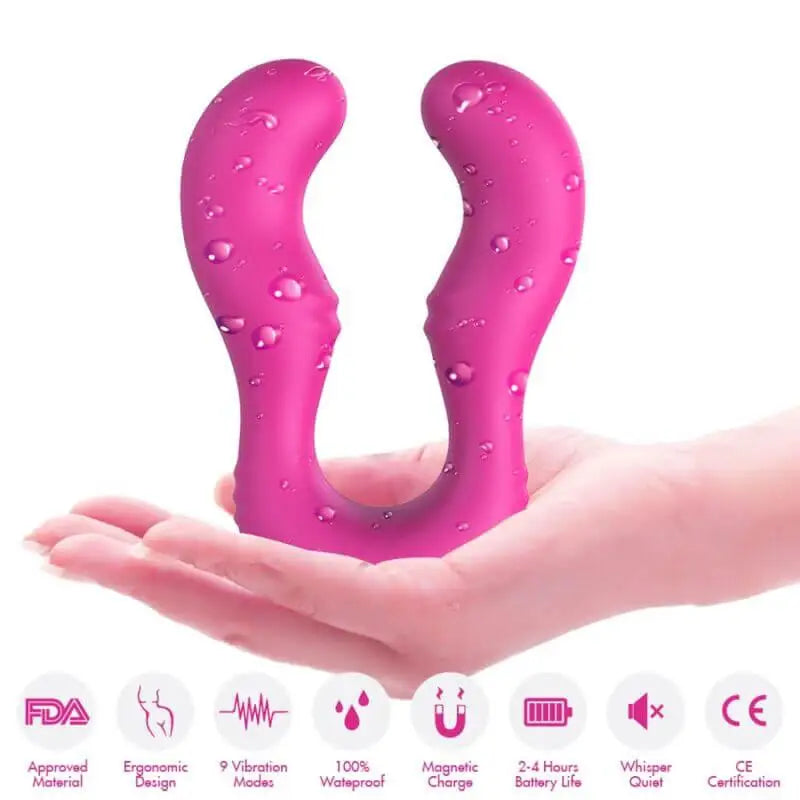 ARMONY - VIBRADOR SERAPH DUPLO CONTROLE REMOTO FÚCSIA - Sexshoptuga 