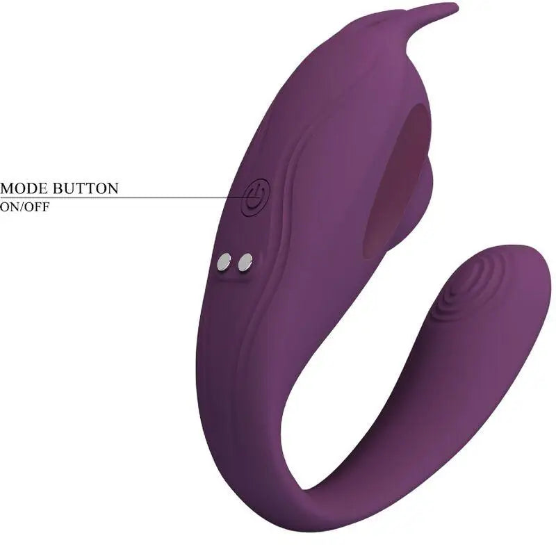 PRETTY LOVE - ESTIMULADOR E VIBRADOR SHEY APLICATIVO GRATUITO LONGA DISTÂNCIA ROXO - Sexshoptuga 