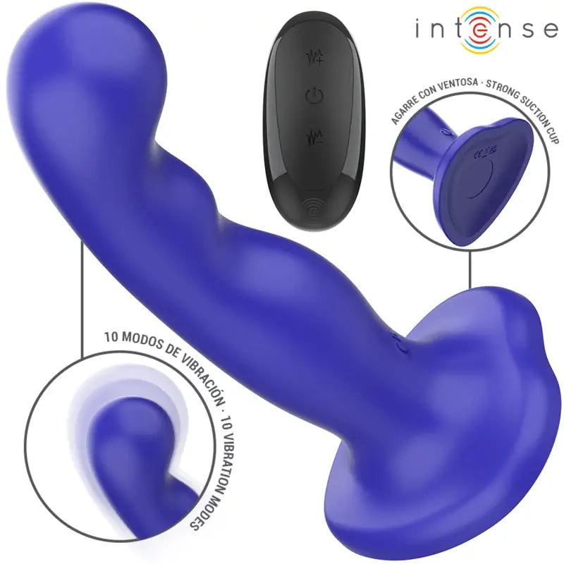 INTENSE - SHORTY VIBRADOR COM VENTOSA AZUL CONTROLE REMOTO - Sexshoptuga 