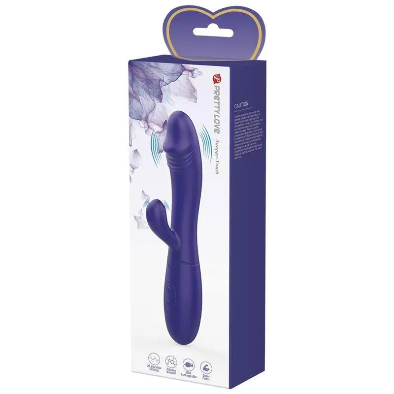 PRETTY LOVE - VIBRADOR SNAPPY YOUTH E ESTIMULADOR DE PONTO G VIOLETA - Sexshoptuga 