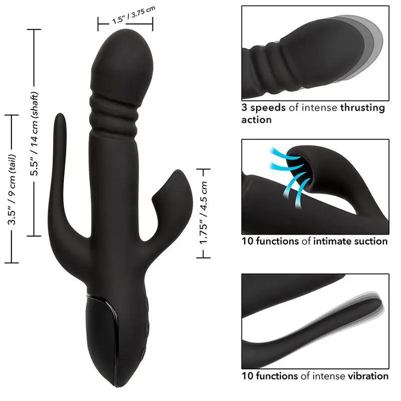 CALEXOTICS - VIBRADOR TRIPLO EUPHORIA PRETO - Sexshoptuga 