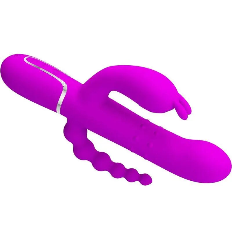 PRETTY LOVE - CAMMY VIBRADOR TRIPLO MULTIFUNCIONAL 4 EM 1 ROSA - Sexshoptuga 