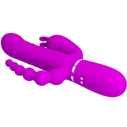 PRETTY LOVE - CAMMY VIBRADOR TRIPLO MULTIFUNCIONAL 4 EM 1 ROSA - Sexshoptuga 