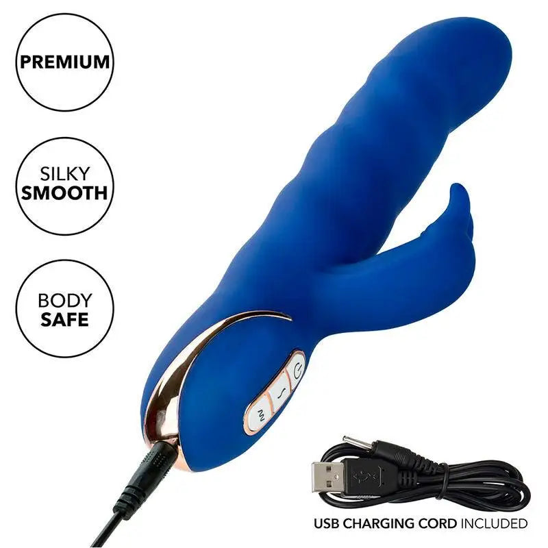 CALEXOTICS - JACK RABBIT VIBRADOR WAVE MOTION AZUL - Sexshoptuga 