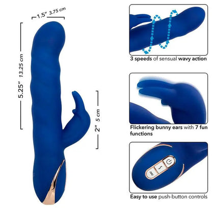 CALEXOTICS - JACK RABBIT VIBRADOR WAVE MOTION AZUL - Sexshoptuga 