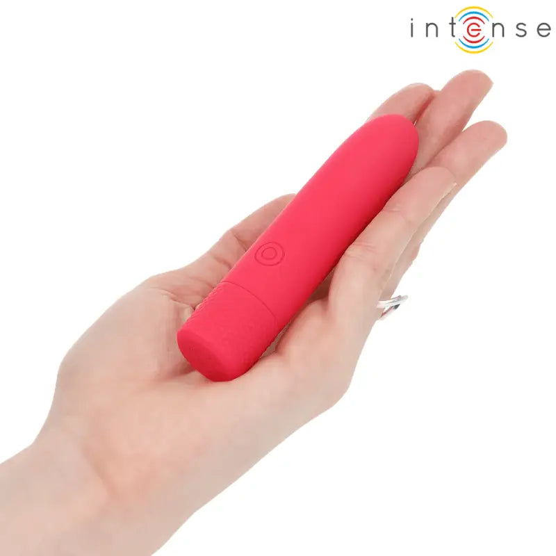 INTENSE - SYMONE USB RECARREGÁVEL VIBRATÓRIA BULLET 8 VIBRAÇÕES VERMELHO 10 X 2,2 CM - Sexshoptuga 