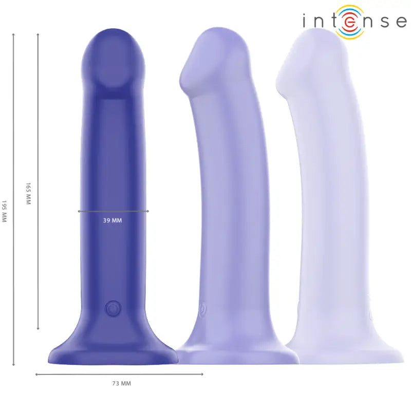 INTENSE - VICTORIA VIBRADOR COM VENTOSA 10 VIBRAÇÕES AZUL ESCURO CONTROLE REMOTO - Sexshoptuga 