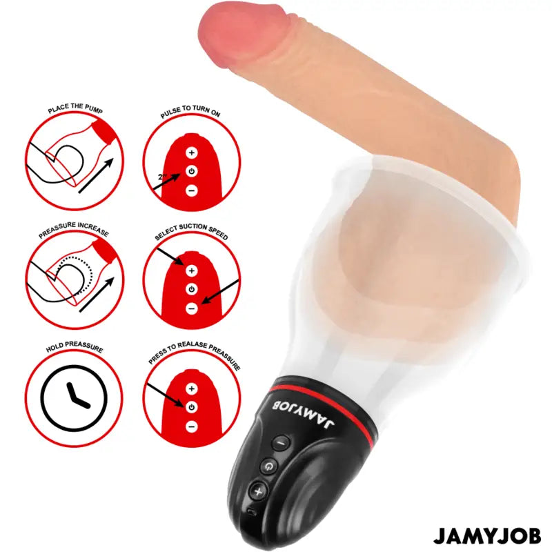 JAMYJOB - XPAND LITE BOMBA DE TESTE AUTOMÁTICA 3 NÍVEIS DE SUCÇÃO CINZA - Sexshoptuga 